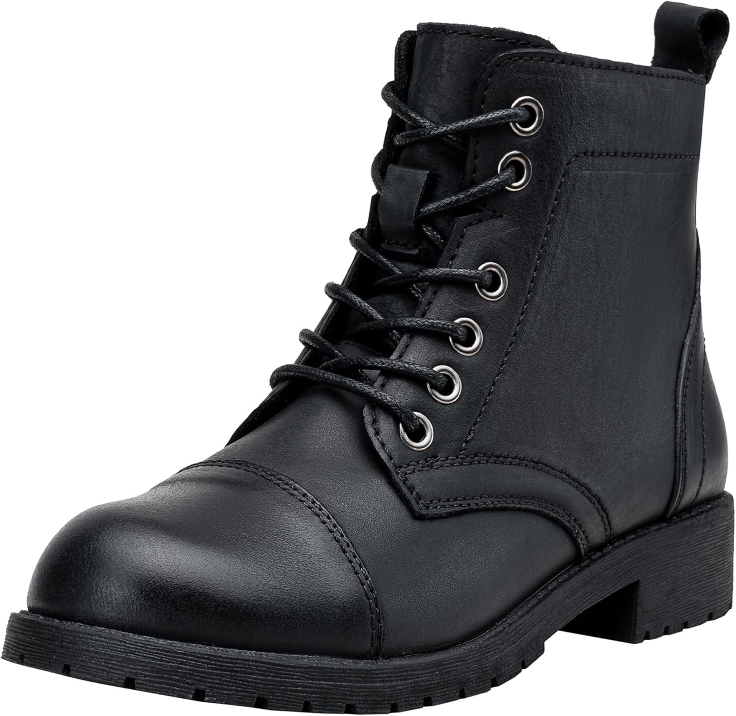 Vepose Women's Ankle Boots Lace Up Flat Combat Booties Style