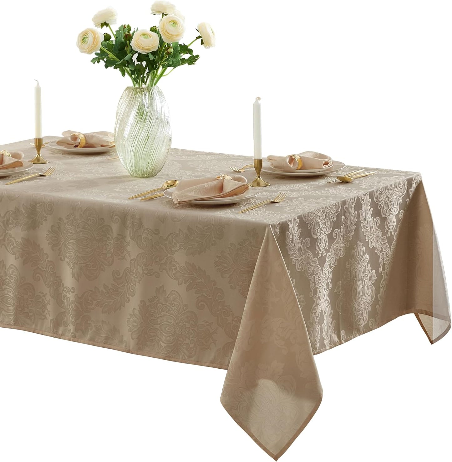 Barcelona Luxury Damask Fabric Tablecloth for Elegant Dining