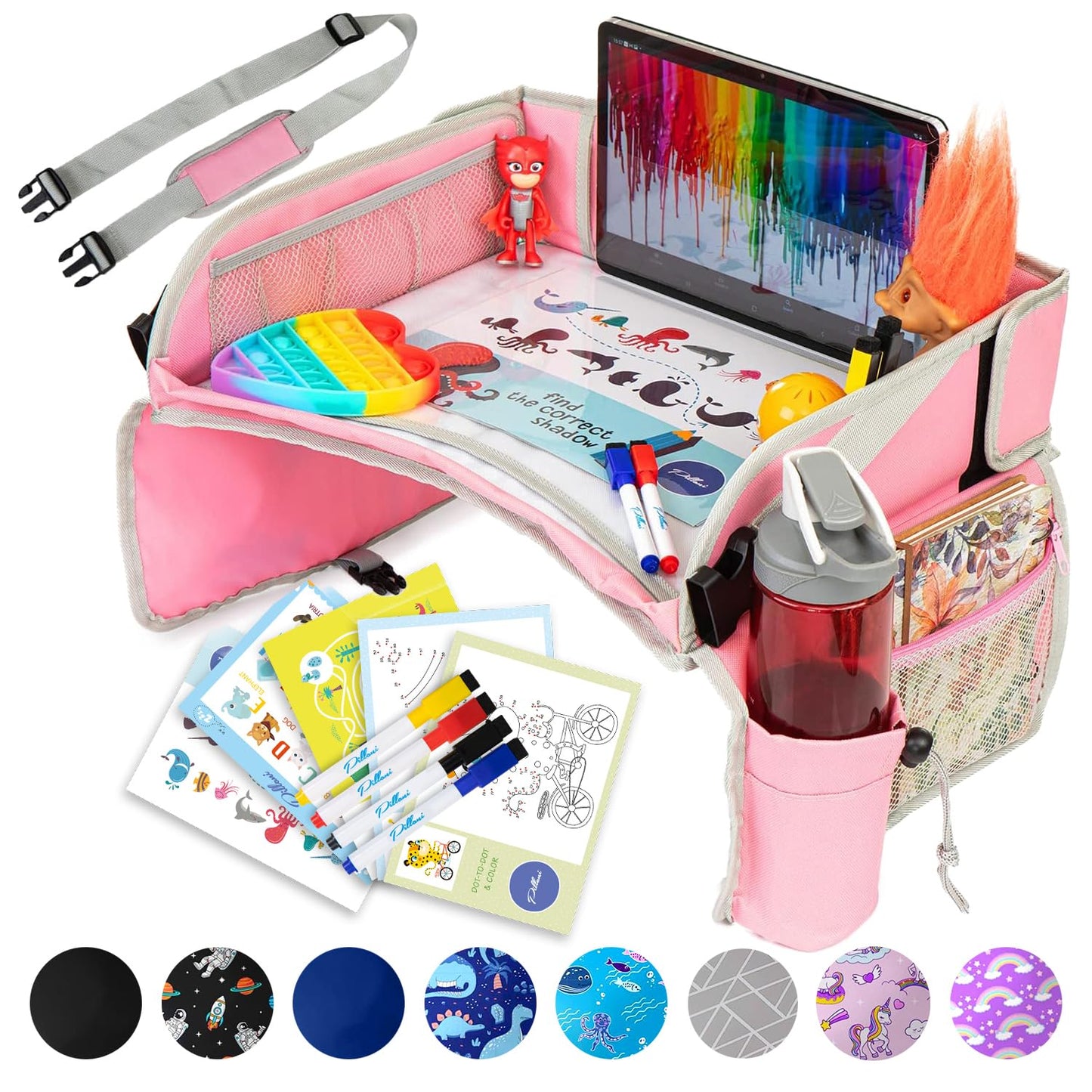 PILLANI Kids Travel Tray - Essential Road Trip Companion