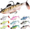 Pre-Rigged Soft Fishing Lures 10PCS Paddle Tail Swimbaits - Ready