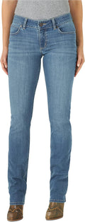 Wrangler Women's Western Mid Rise Stretch Straight Leg Jean