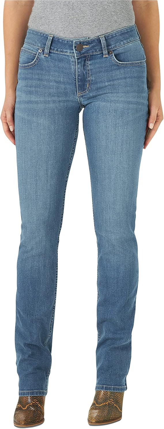 Wrangler Women's Western Mid Rise Stretch Straight Leg Jean Review