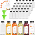 80pcs 8oz Juice Bottles with Caps and Labels - Bulk Reusable Set