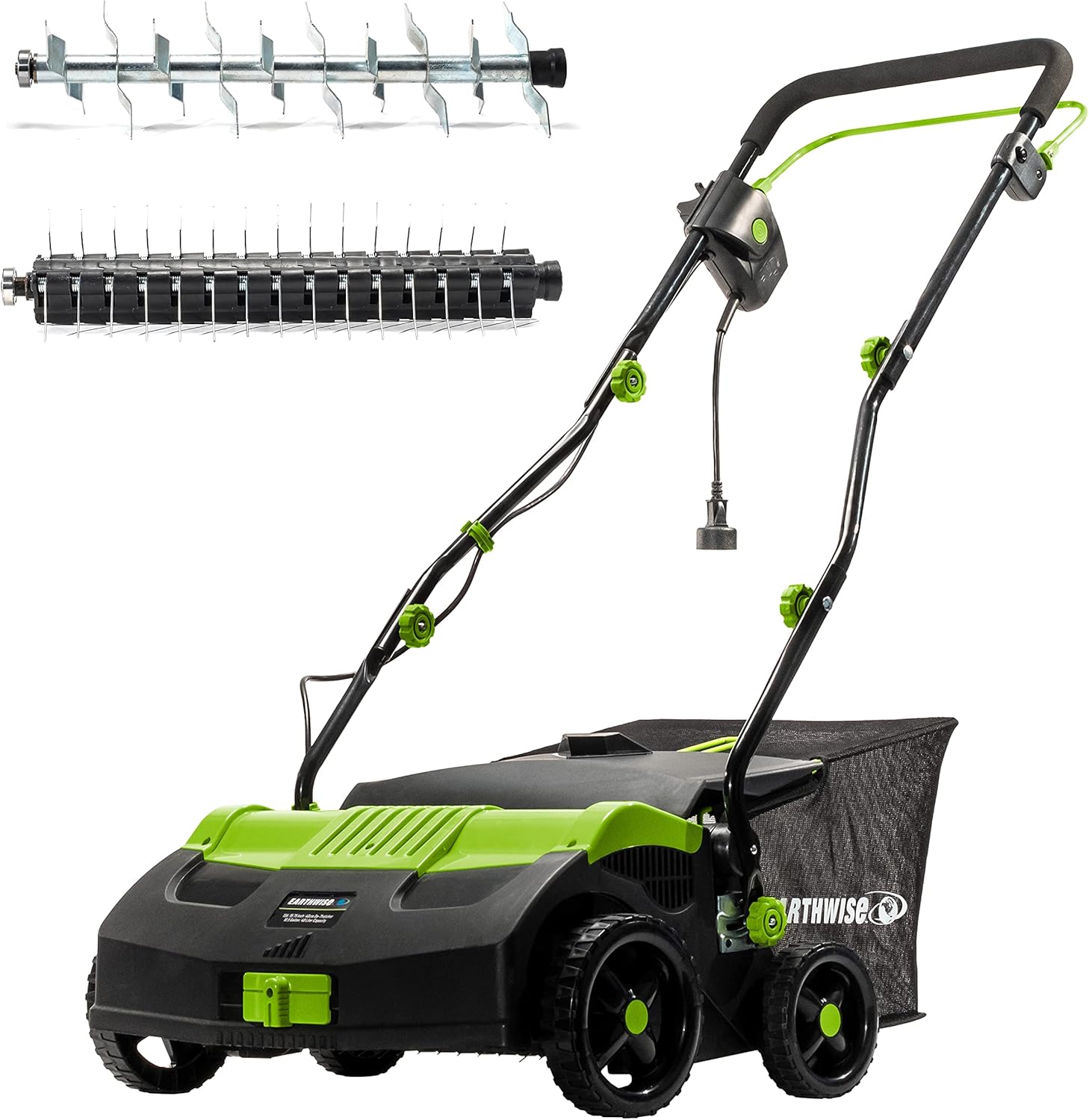 Earthwise 13-Amp 16-Inch Corded Dethatcher for Lawn Care