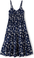 Girls' Casual Sleeveless Tiered Dress - Comfortable Maxi Fit