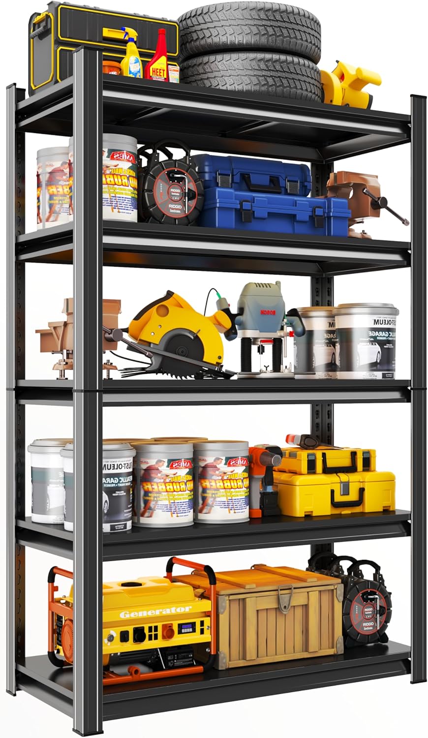 Heavy Duty Metal Garage Shelving Unit for Tools and Equipment