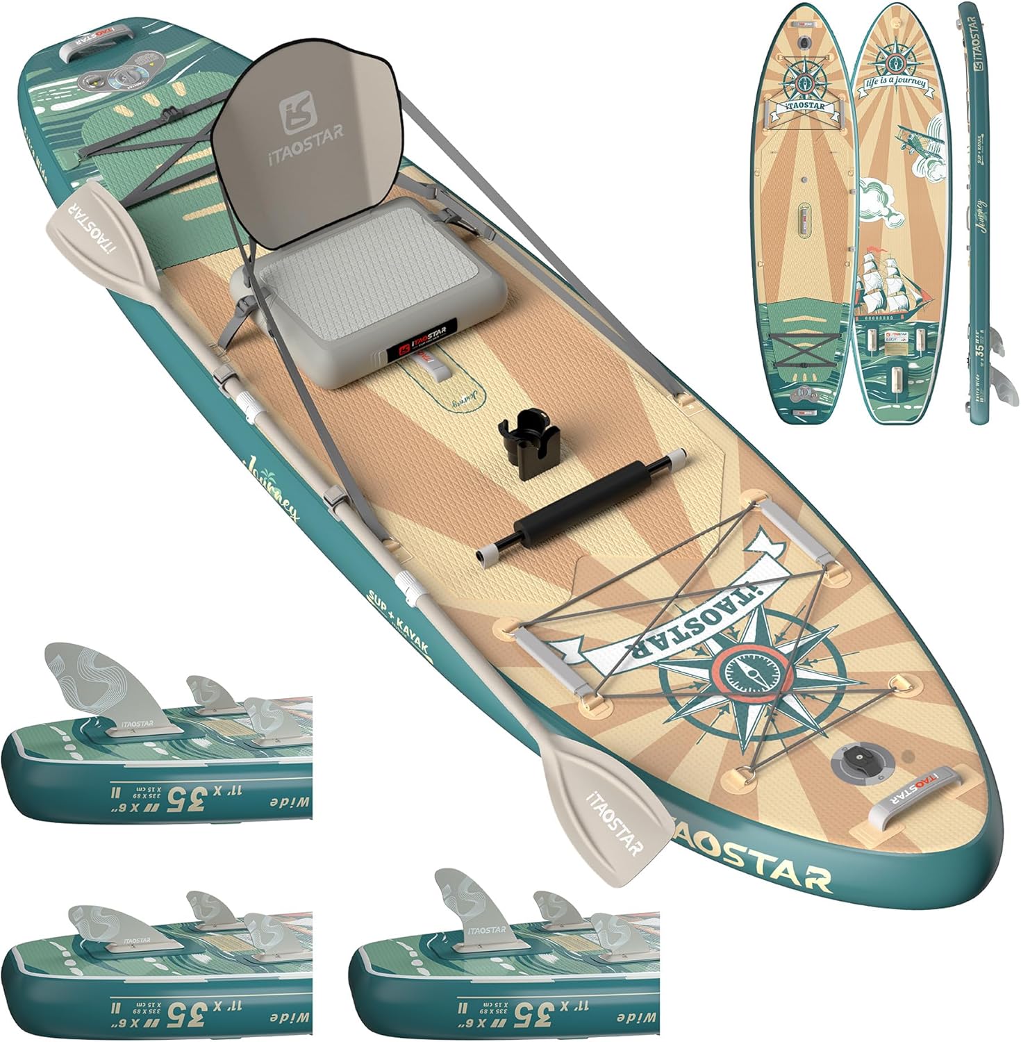 Journey Extra Wide Paddle Board for All Skill Levels Fun