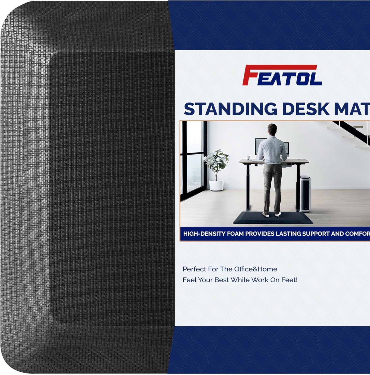 FEATOL Anti Fatigue Mats Set of 2 for Comfort and Support