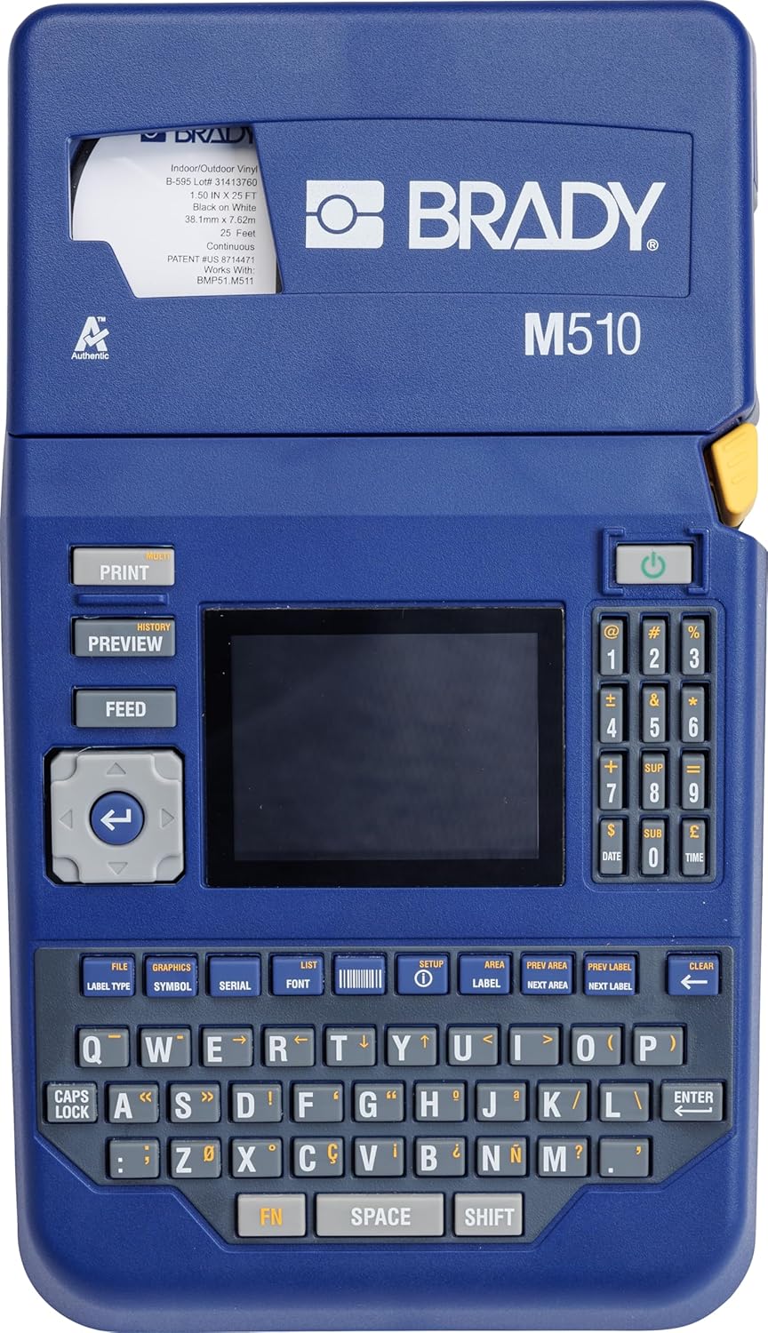 Brady M510 Portable Industrial Label Printer - Efficient Single Color Thermal Printing