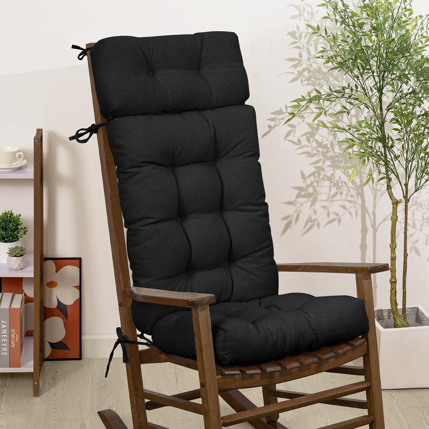 Anti-Slip High Back Rocking Chair Cushion Set