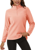 MAGCOMSEN Women's Quarter Zip Polar Fleece Pullover