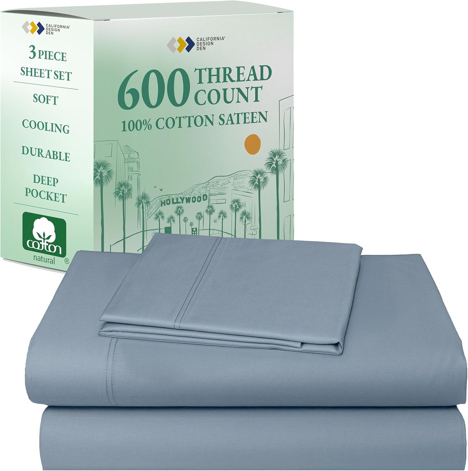 California Design Den 5-Star Hotel-Quality Twin Sheet Set