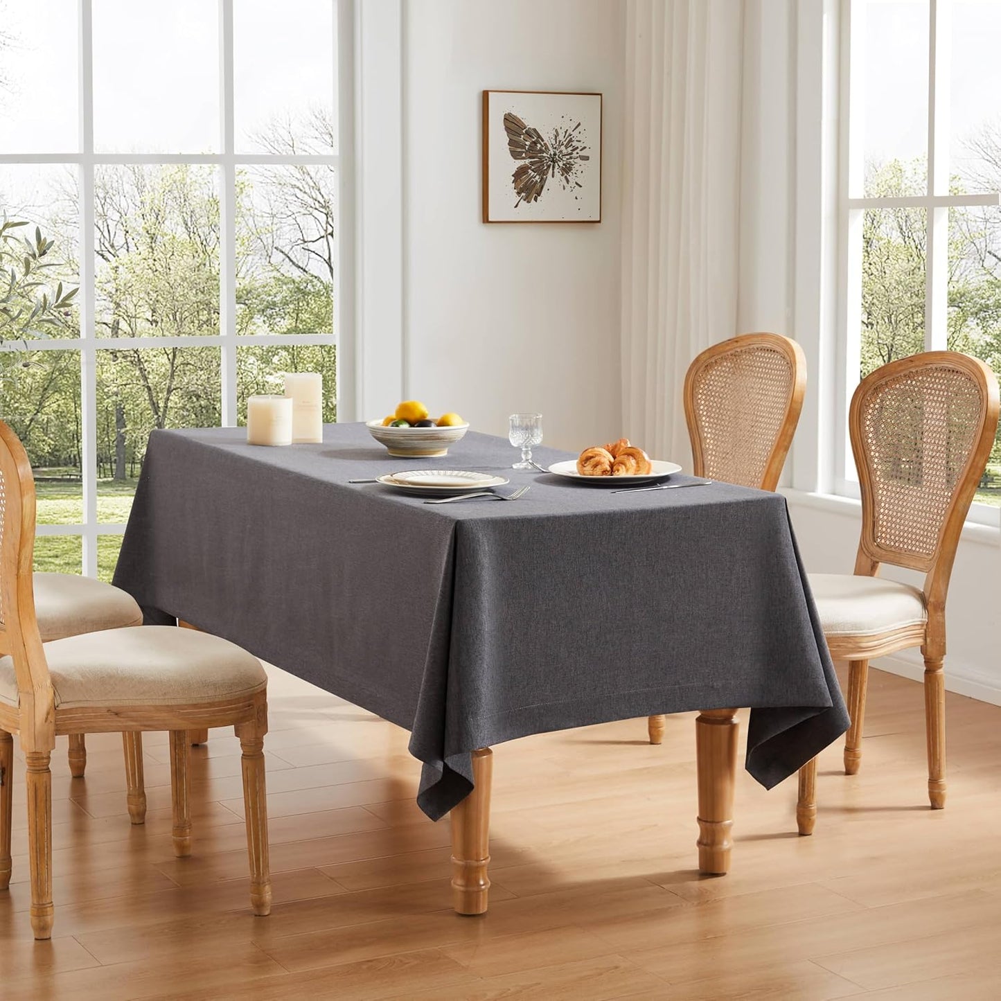 ZeeMart Basic Linen Textured Table Cloth for Elegant Dining