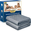 Cal King Waterproof Mattress Protector Gray - Breathable 8-21ft Deep