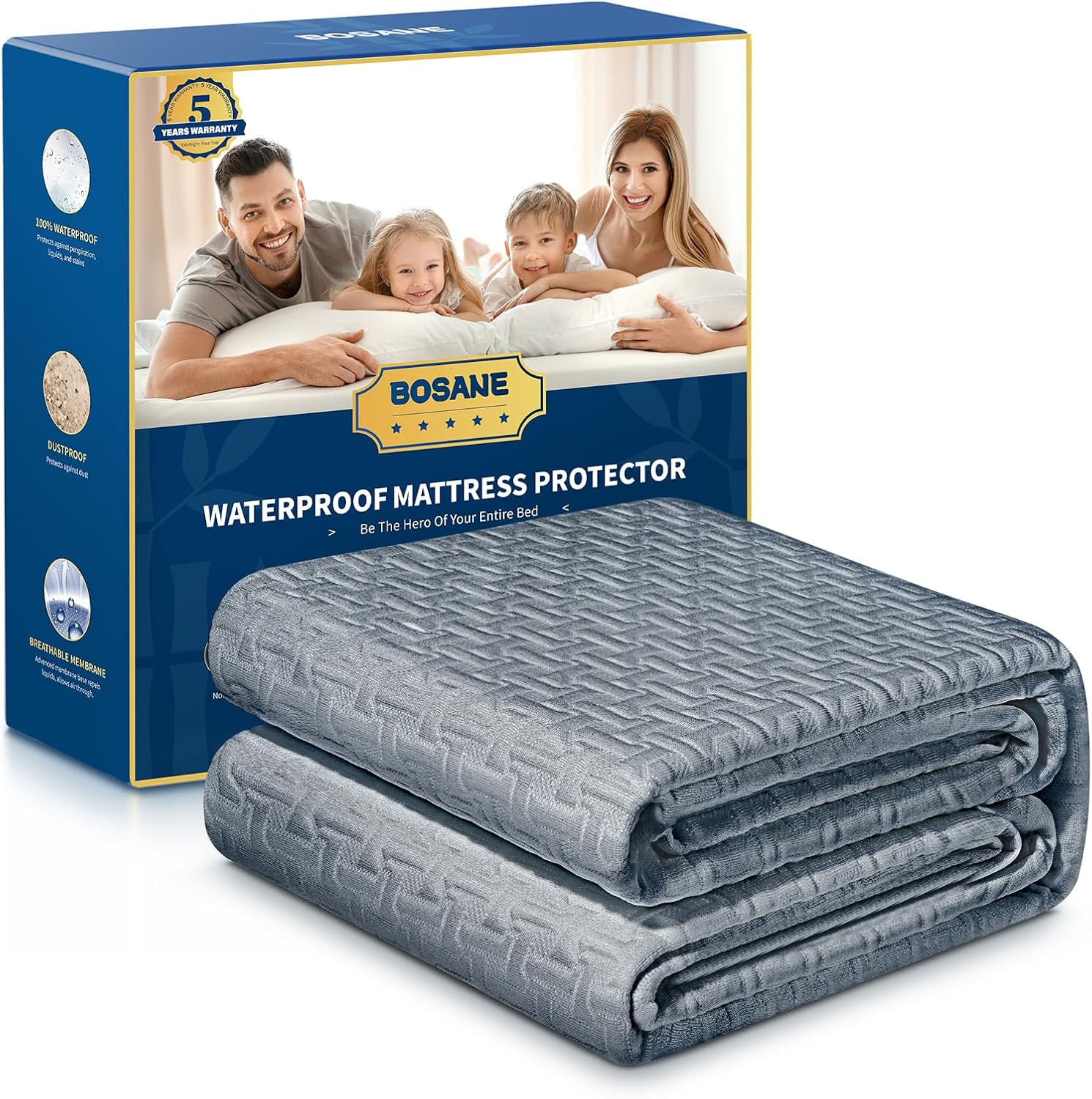 Premium 100% Waterproof King Mattress Protector for Comfort