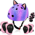 Kids Helmet with Knee Pads and Elbow Pads - Adjustable Protection