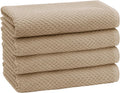COTTON CRAFT Waffle Bath Towel Set of 4 - Oversized Linen Spa Towels