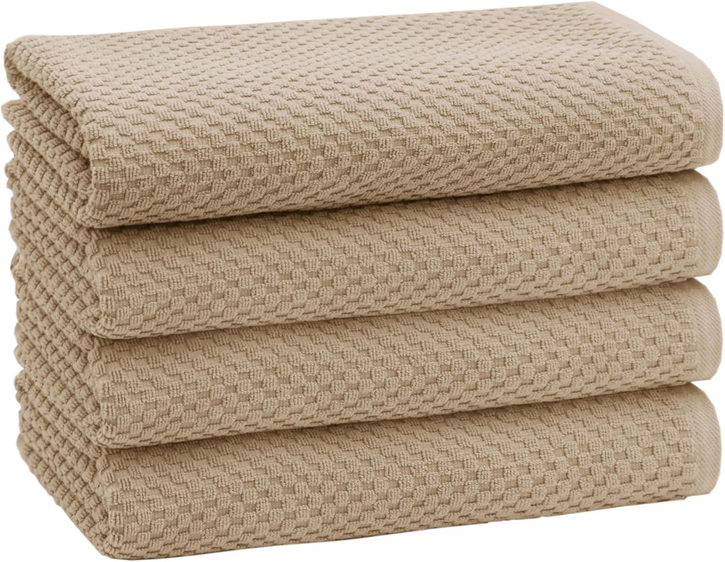 Luxury Euro Spa Waffle Bath Towel Set of 4 - 100% Cotton