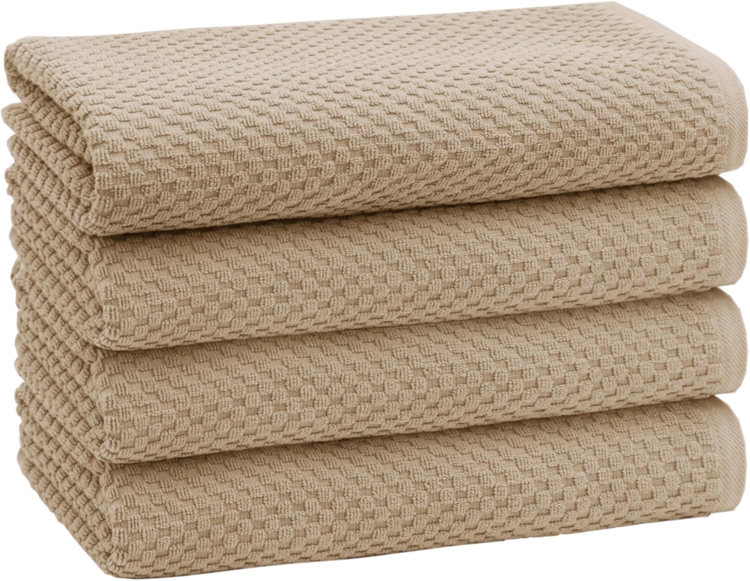 Luxury Euro Spa Waffle Bath Towel Set of 4 - 100% Cotton