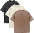 Men's Oversized Cotton Tee Vintage Washed Loose Fit - Soft Heavy