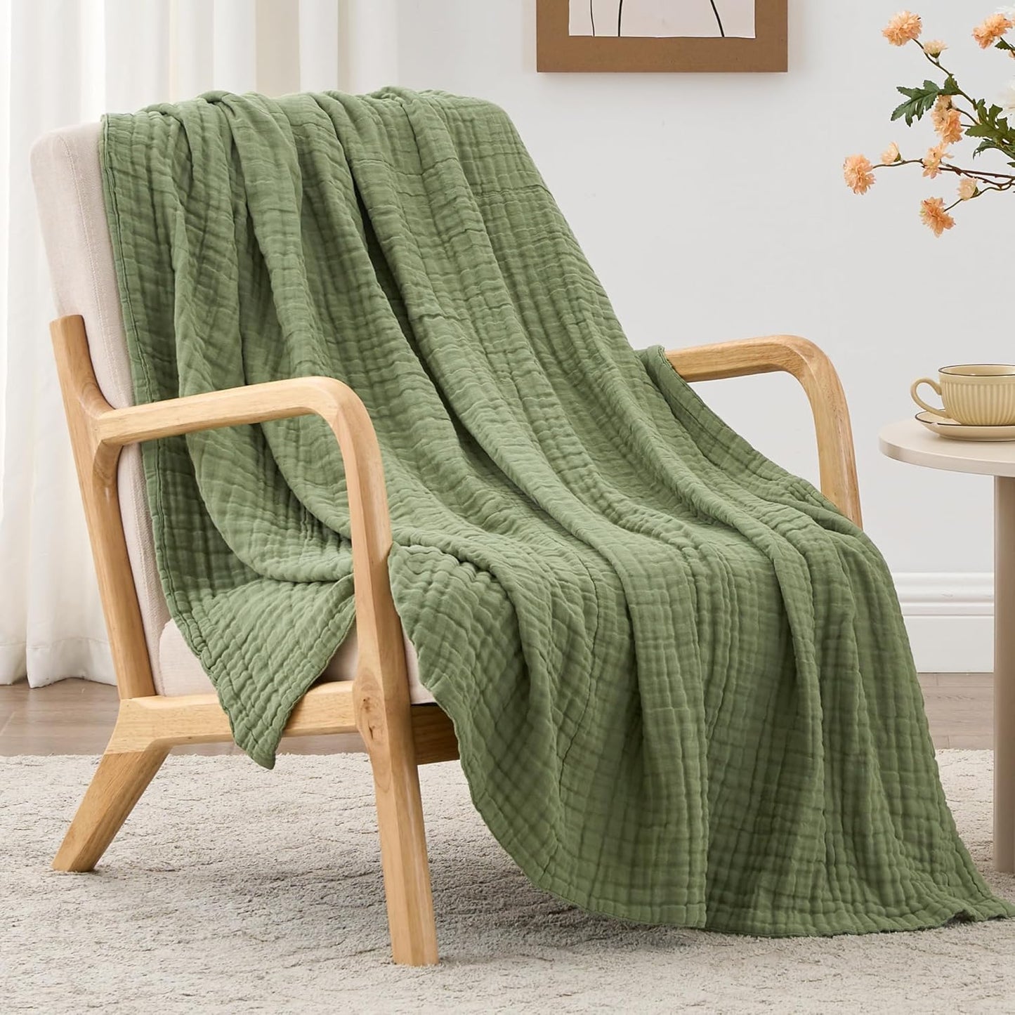 Luxurious 6 Layer Cotton Muslin Blanket for Cozy Comfort