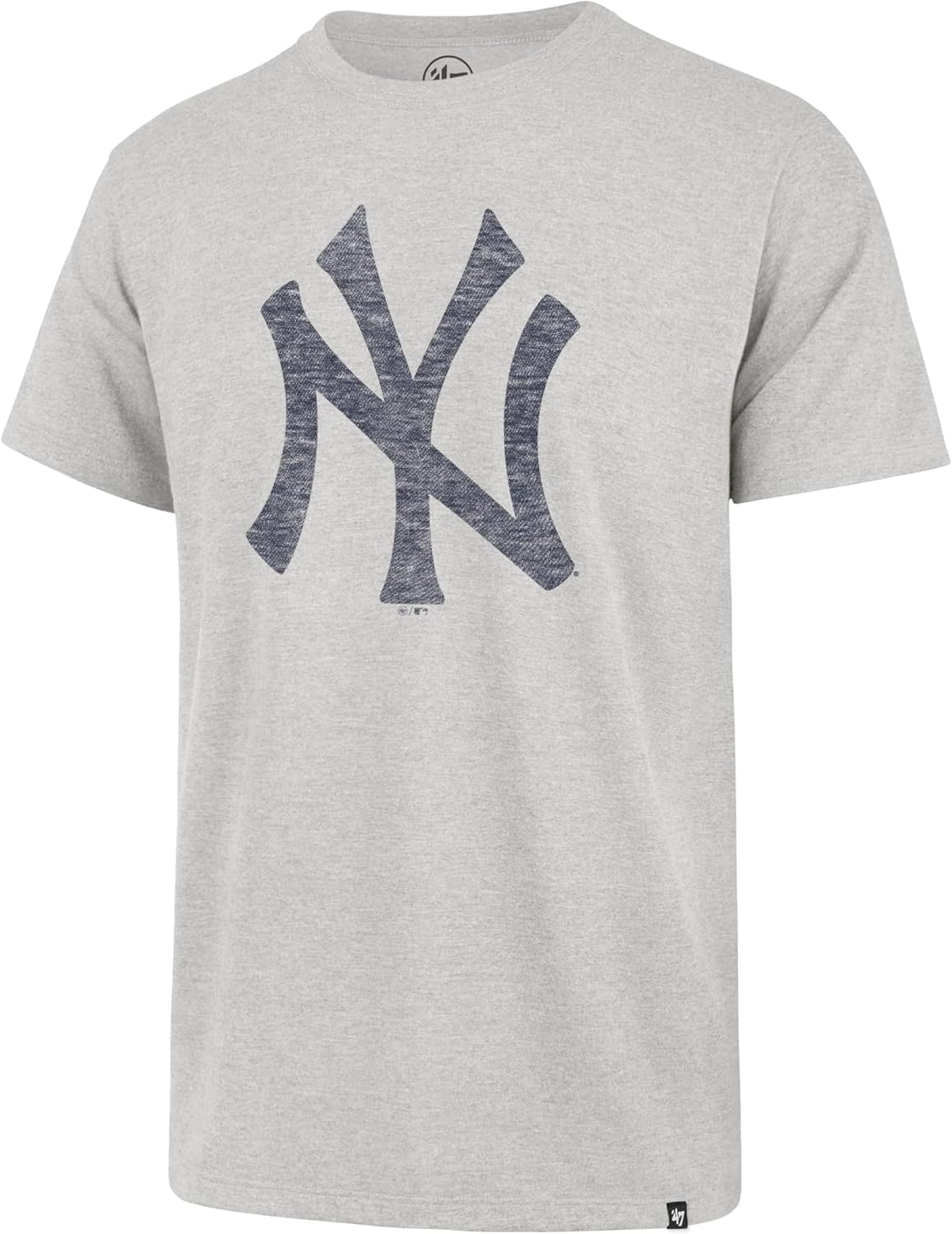 47 MLB Men's Gray Distressed Imprint Logo Short Sleeve Tee
