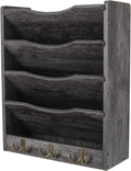 PAG 5-Tier Wall File Holder Hanging Mail Organizer - Space-Saving Rack