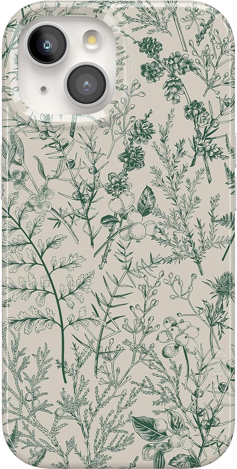 Casely iPhone 15 Case in Sage Garden with Floral Design