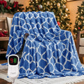 Heated Blanket Electric Full Size 72x84 - Cozy Flannel Heated Throw