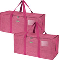 Extra Large Berry Red Storage Tote 14 Gal - 2-Pack Heavy-Duty