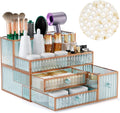 Makeup Organizer Countertop Tempered Glass Vanity Organizer - Stylish