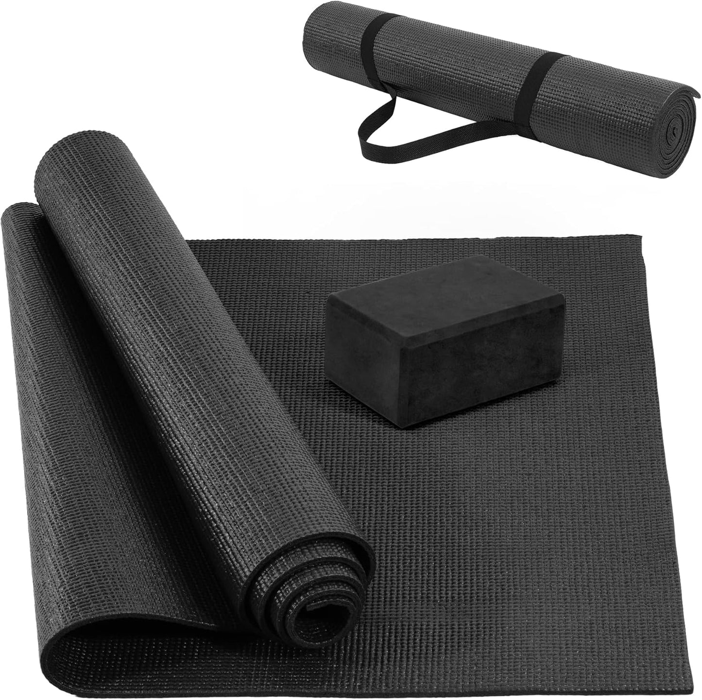 Anti-Tear 1/4-Inch Yoga Mat Set - Fitvids