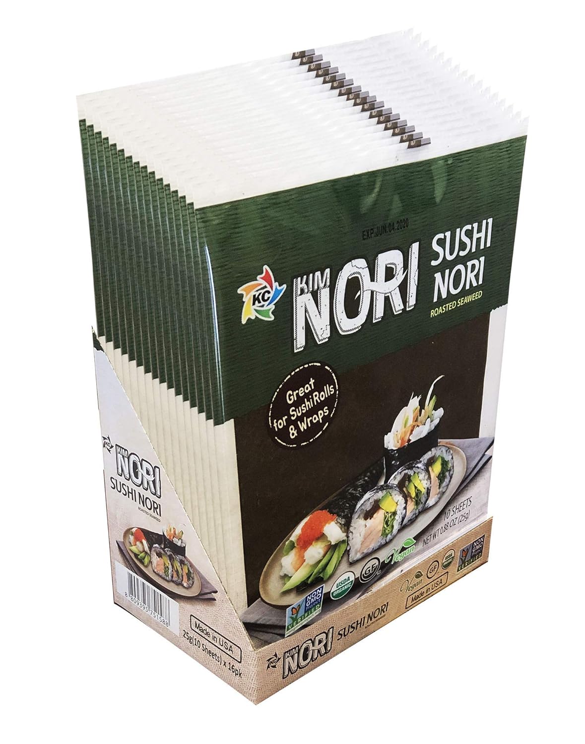 KIMNORI Sushi Nori Seaweed Sheets for Homemade Rolls and Snacks