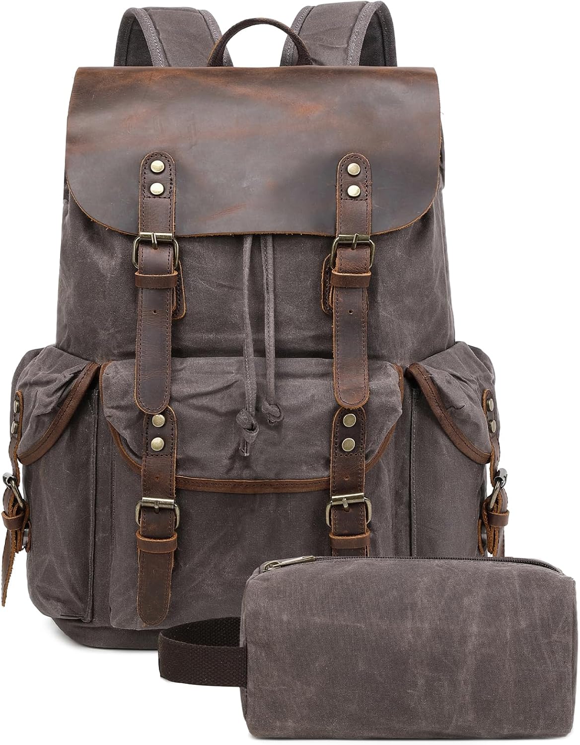 Yamons Men's Genuine Leather Backpack - Ultimate Style & Durability!