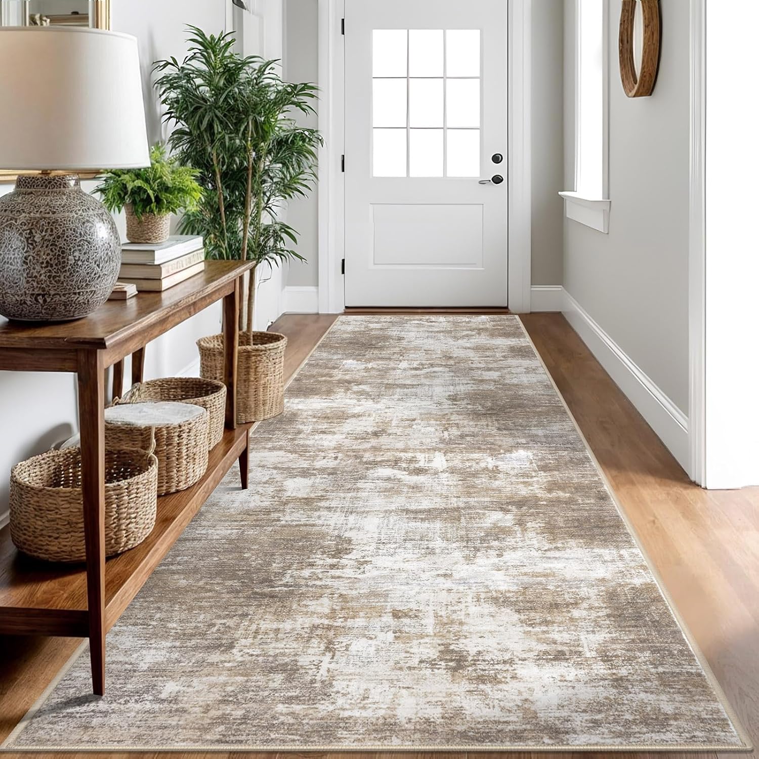 IOHOUZE Abstract Runner Rug 3x10 Ft for Hallways and Kitchens