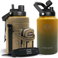 One Gallon Water Bottle Insulated 128 oz - Triple-Layer Vacuum
