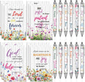 Christian Notebooks and Pens Set - 24 Pcs Scripture Ballpoint Pens