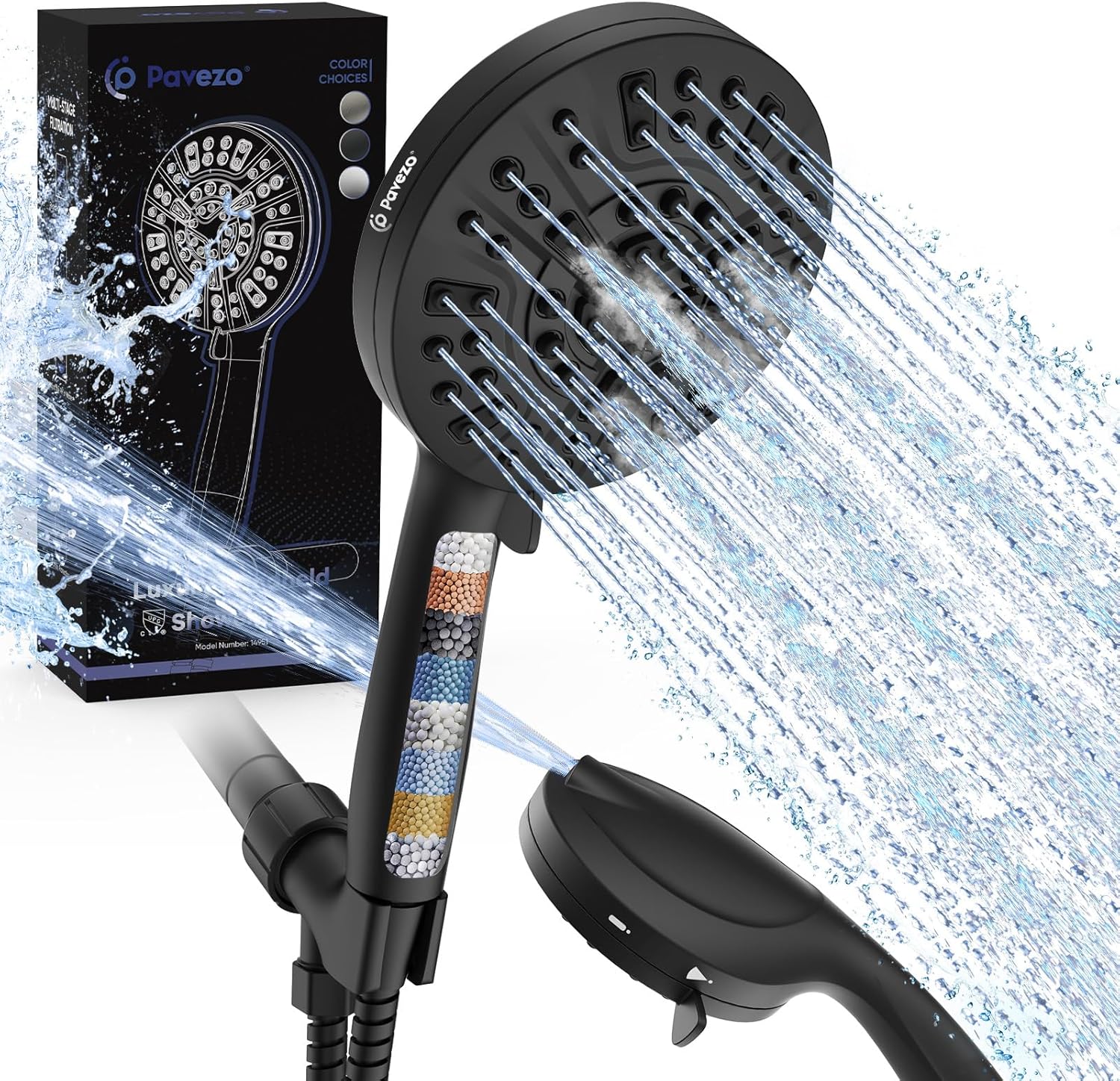 High Pressure Handheld Shower Head with 10 Modes for Ultimate Clean