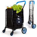 SereneLife Collapsible Utility Cart for Grocery Shopping and Storage