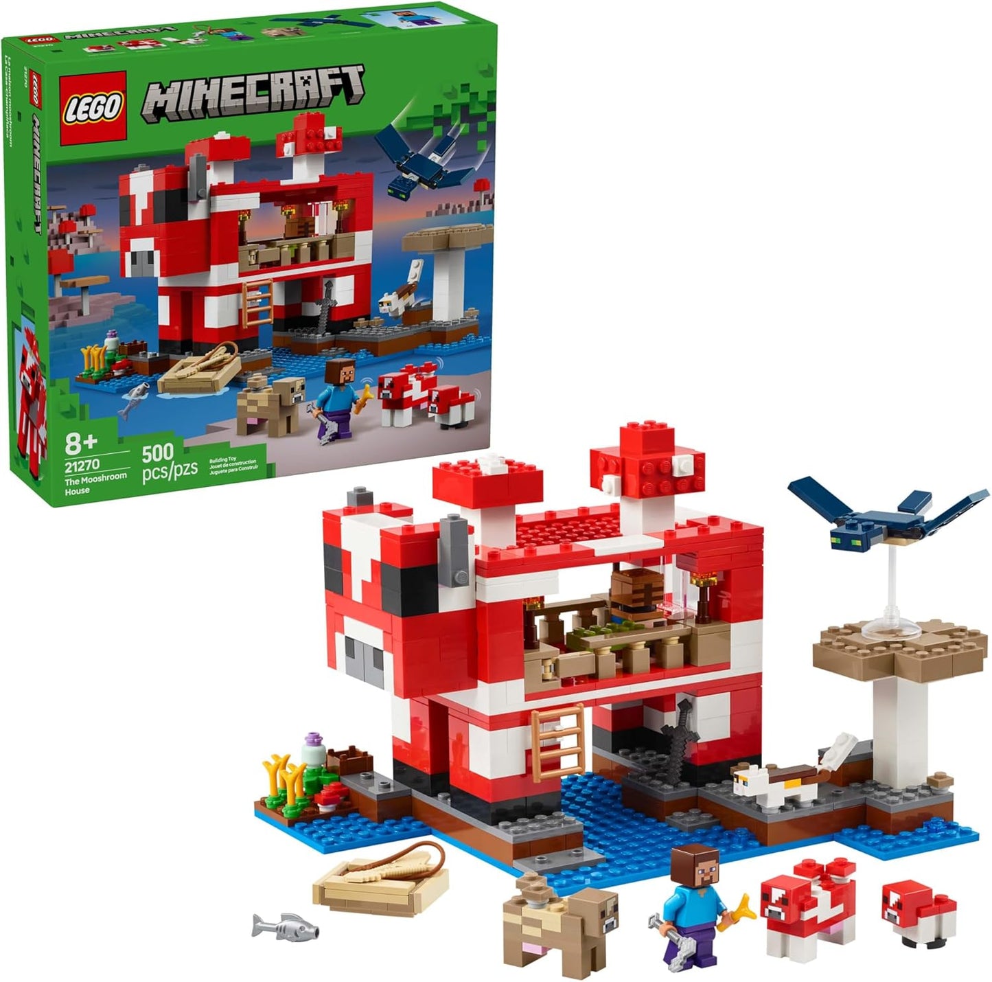 LEGO Minecraft The Mooshroom House Playset for Creative Fun