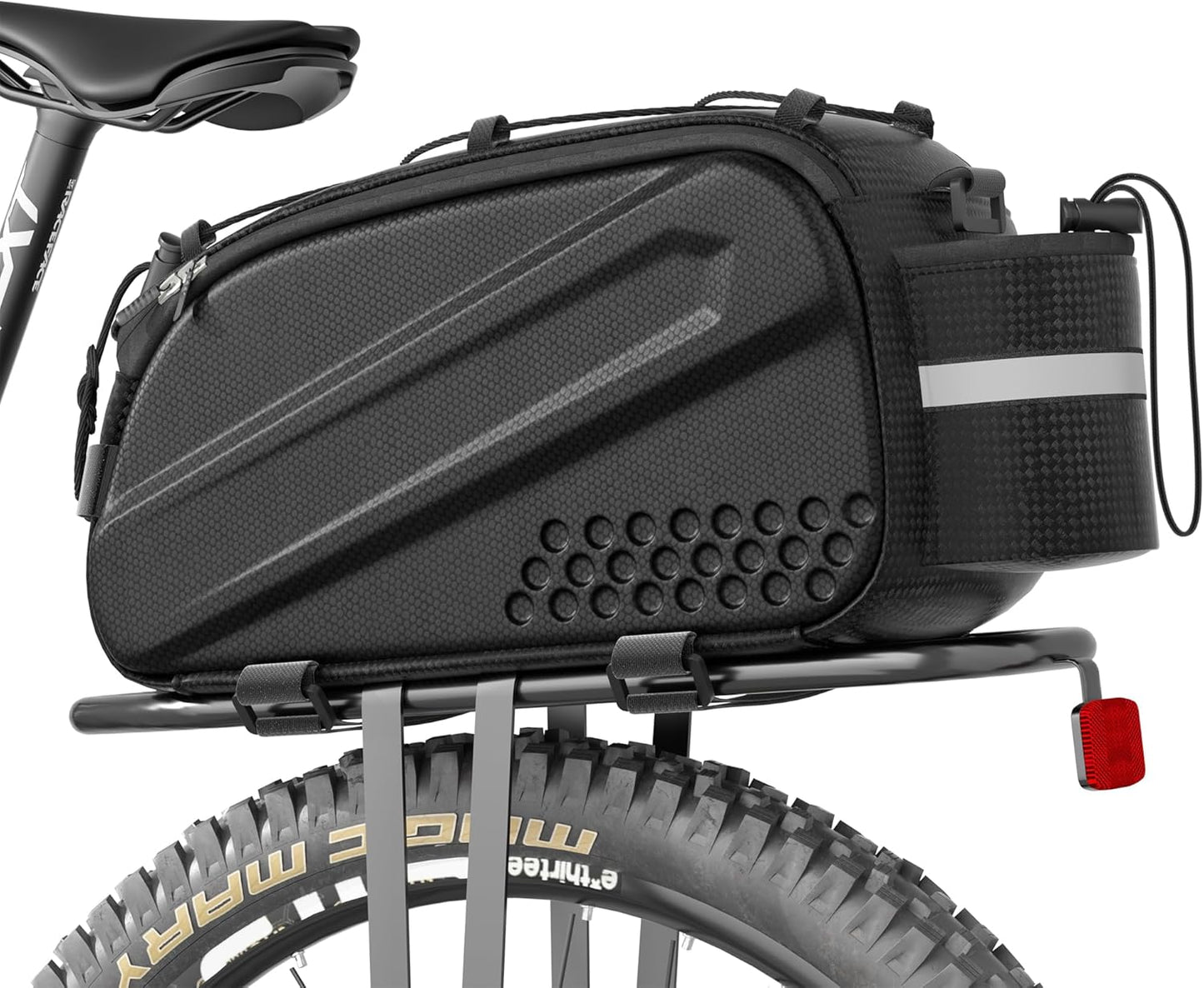 Bike Rack Bag 10L Waterproof EVA Hard Shell for Cycling Adventures