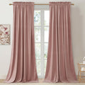 StangH Nursery Pink Velvet Curtains for Elegant Home Decor