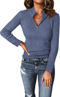PRETTYGARDEN Fall Quarter Zip Pullover Sweater for Women (Style X241)
