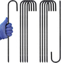 16 Inch J-Hook Rebar Stakes - Heavy Duty Ground Anchors (40 Pack)