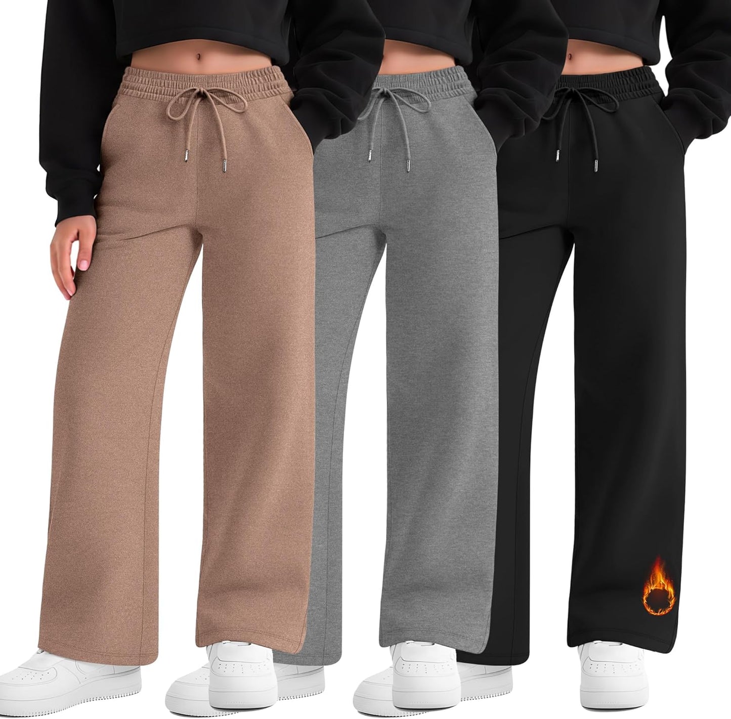 Fleece Lined Girls' Sweatpants for Comfort and Style