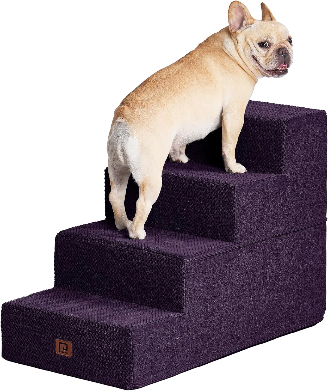 EHEYCIGA Dog Stairs for Bed 20 H 4-Step Extra Wide Pet Steps