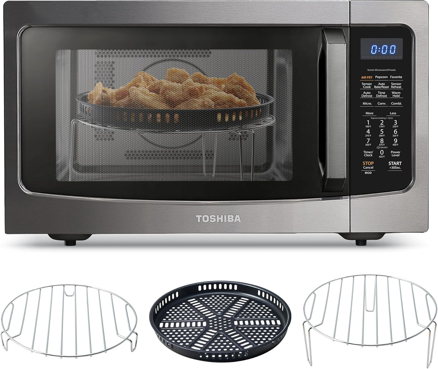 Toshiba Air Fryer Combo 4-in-1 Microwave Oven for Healthy Cooking