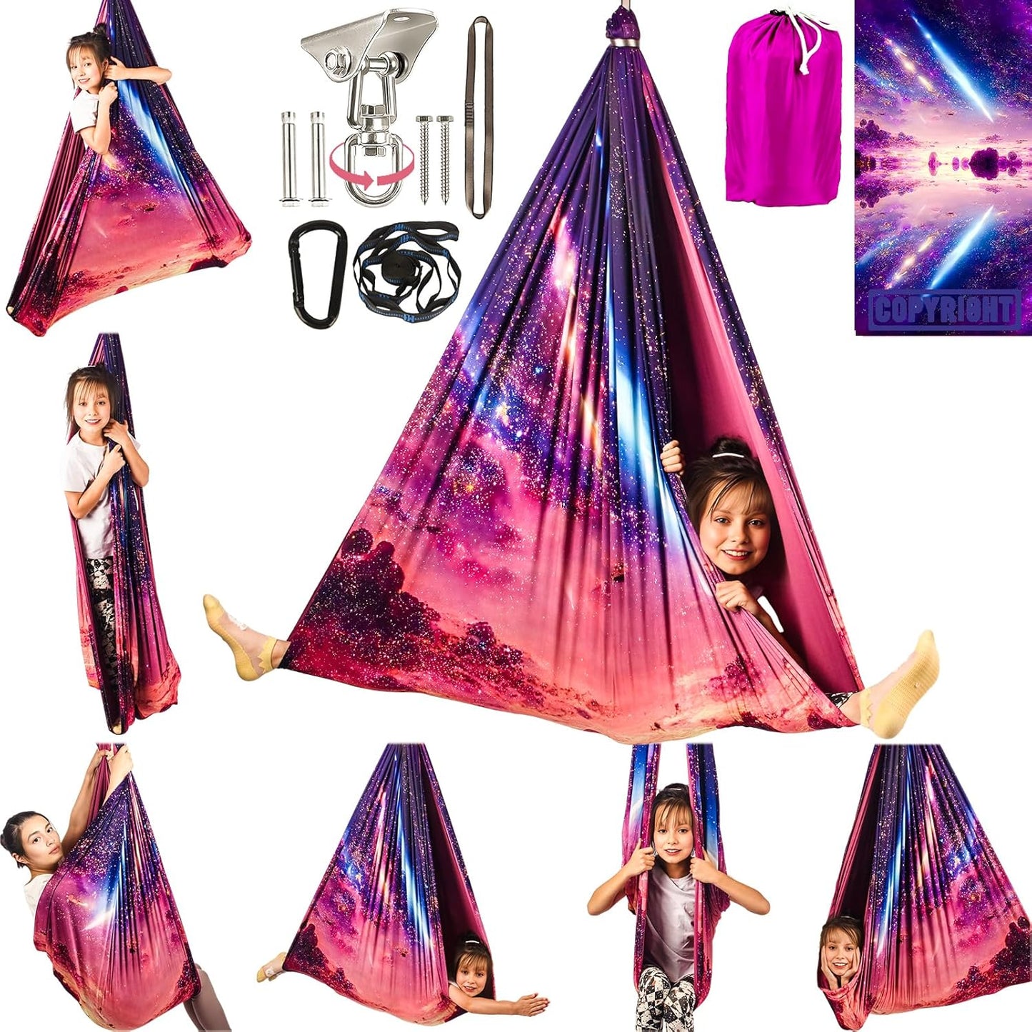 Double Layer Sensory Swing for Kids & Adults by HiCamer