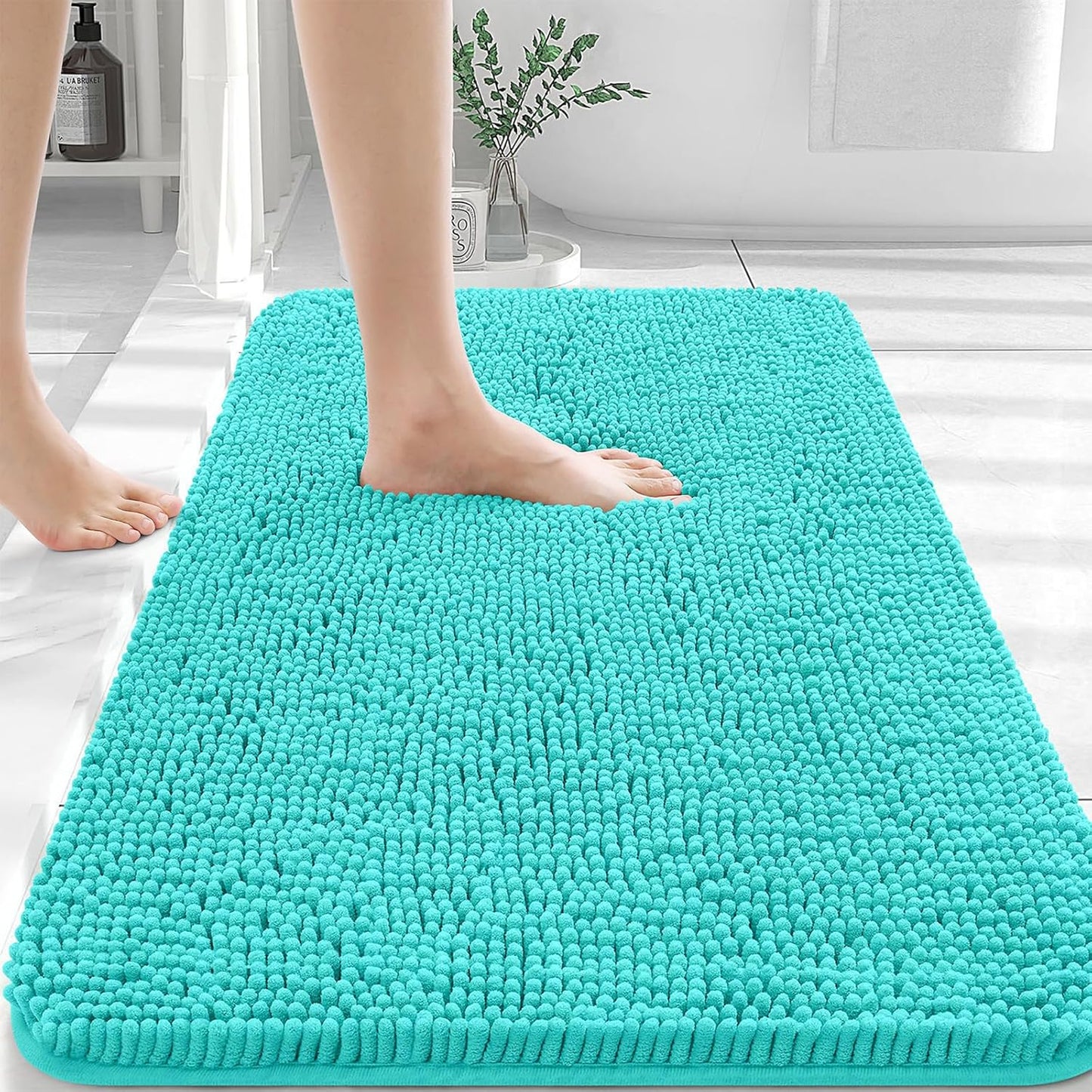 OLANLY Extra Soft Chenille Bath Rugs for Ultimate Comfort