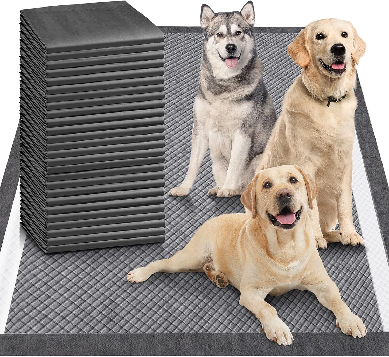 Gimars Extra Large 4XL Charcoal Pee Pads for Dogs - 30 Counts